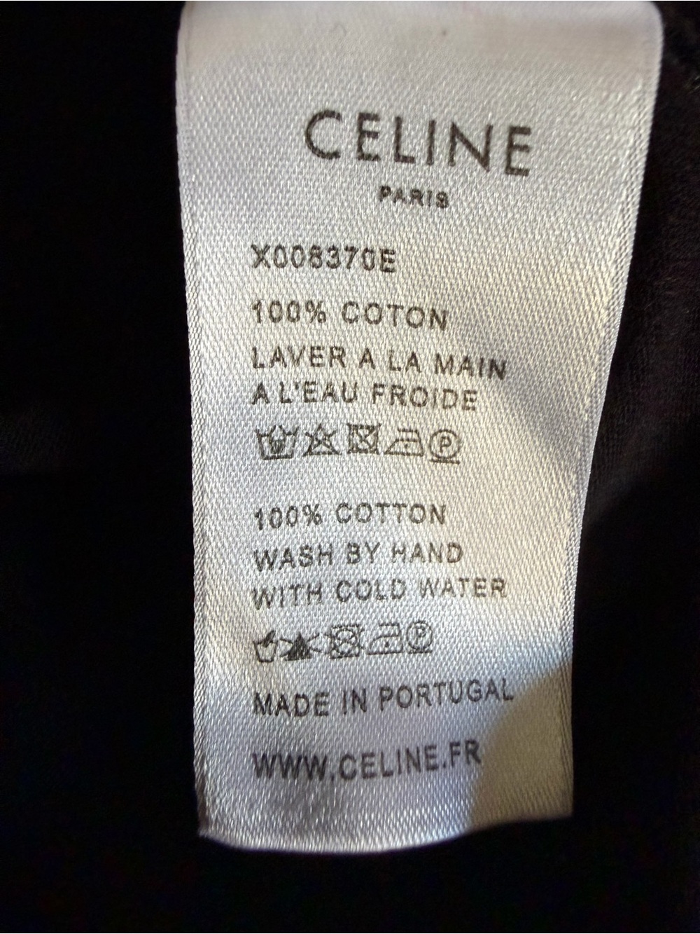 Celine Paris Cotton Logo Short Sleeve T-Shirt - Picture 4 of 4